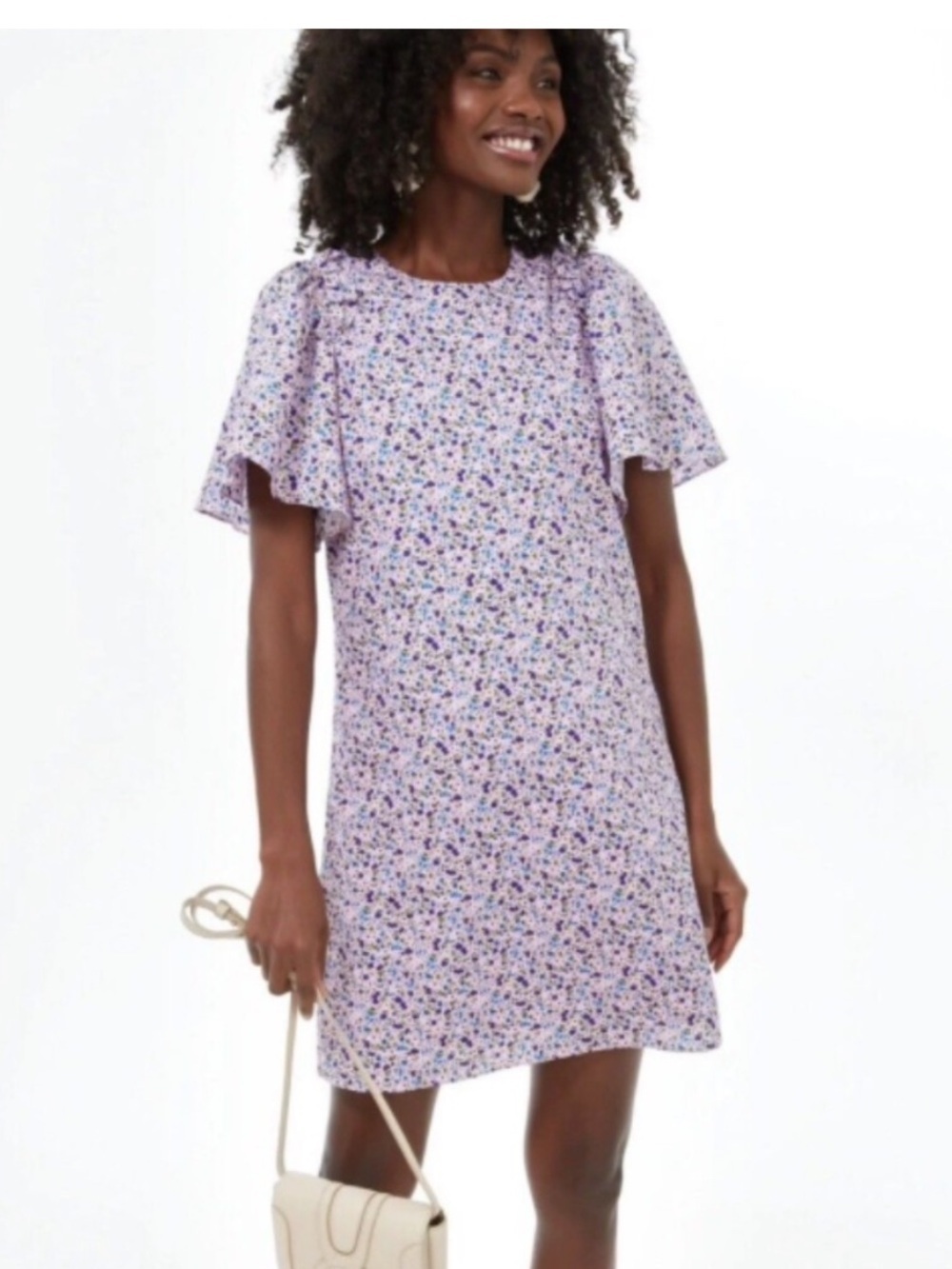Hyacinth House Lilac Floral Viola Mini Dress available at Tuckernuck size L - Picture 1 of 10
